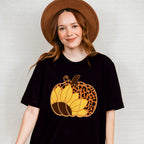 Sunflower Pumpkin Design - Fall Theme Unisex Crewneck T-Shirt Sweatshirt Hoodie