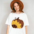 Sunflower Pumpkin Design - Fall Theme Unisex Crewneck T-Shirt Sweatshirt Hoodie
