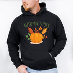 Autumn Vibes Pumpkin Design - Fall Theme Unisex Crewneck T-Shirt Sweatshirt Hoodie
