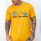 Peace Love Bowling Design - Bowling Unisex Crewneck T-Shirt Sweatshirt Hoodie