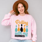 Rolling With My Homies - Bowling Unisex Crewneck T-Shirt Sweatshirt Hoodie