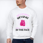 She's Beauty She's Grace - Boxing Unisex Crewneck T-Shirt Sweatshirt Hoodie
