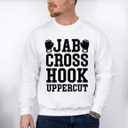Jab Cross Hook Uppercut - Boxing Unisex Crewneck T-Shirt Sweatshirt Hoodie
