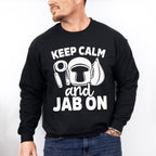 Keep Calm And Jab On - Boxing Unisex Crewneck T-Shirt Sweatshirt Hoodie