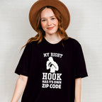 My Right Hook Has It's Own Zip Code - Boxing Unisex Crewneck T-Shirt Sweatshirt Hoodie