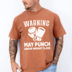 Warning May Punch - Boxing Unisex Crewneck T-Shirt Sweatshirt Hoodie
