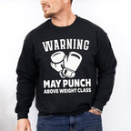 Warning May Punch - Boxing Unisex Crewneck T-Shirt Sweatshirt Hoodie