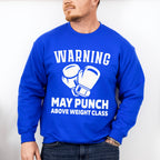 Warning May Punch - Boxing Unisex Crewneck T-Shirt Sweatshirt Hoodie