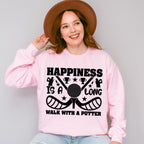 Happiness Is A Long Walk With A Putter - Golf Unisex Crewneck T-Shirt Sweatshirt Hoodie