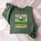 Golfing Cheaper Than Therapy - Golf Unisex Crewneck T-Shirt Sweatshirt Hoodie