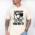 Swing Hard In Case You Hit It - Golf Unisex Crewneck T-Shirt Sweatshirt Hoodie