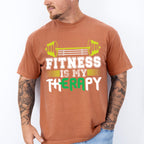 Fitness Is My Therapy - GYM Unisex Crewneck T-Shirt Sweatshirt Hoodie