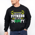 Fitness Is My Therapy - GYM Unisex Crewneck T-Shirt Sweatshirt Hoodie