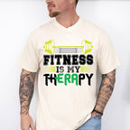 Fitness Is My Therapy - GYM Unisex Crewneck T-Shirt Sweatshirt Hoodie