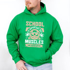 School Is Important But Muscles Are Importanter - GYM Unisex Crewneck T-Shirt Sweatshirt Hoodie