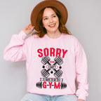 Sorry I Can't I Have To Go To Gym - GYM Unisex Crewneck T-Shirt Sweatshirt Hoodie