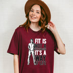Fit Is Not A Destination - GYM Unisex Crewneck T-Shirt Sweatshirt Hoodie