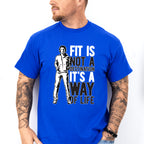 Fit Is Not A Destination - GYM Unisex Crewneck T-Shirt Sweatshirt Hoodie