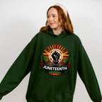 African Colors Rising Fist - Juneteenth Unisex Crewneck T-Shirt Sweatshirt Hoodie