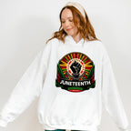 African Colors Rising Fist - Juneteenth Unisex Crewneck T-Shirt Sweatshirt Hoodie
