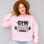 Gym Animal Power - GYM Unisex Crewneck T-Shirt Sweatshirt Hoodie