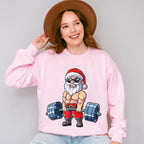 Santa Deadlifting Design - GYM Unisex Crewneck T-Shirt Sweatshirt Hoodie