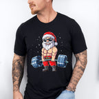 Santa Deadlifting Design - GYM Unisex Crewneck T-Shirt Sweatshirt Hoodie