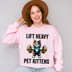 Lift Heavy Pet Kittens - GYM Unisex Crewneck T-Shirt Sweatshirt Hoodie