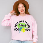 Just One More Game - Pickleball Unisex Crewneck T-Shirt Sweatshirt Hoodie