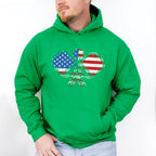 Paddle US Flag Design - Pickleball Unisex Crewneck T-Shirt Sweatshirt Hoodie