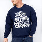 Life Is Better On The Slopes - Skiing Unisex Crewneck T-Shirt Sweatshirt Hoodie