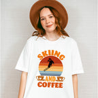 Skiing And Coffee - Skiing Unisex Crewneck T-Shirt Sweatshirt Hoodie