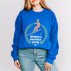 World's Okayest Skier - Skiing Unisex Crewneck T-Shirt Sweatshirt Hoodie