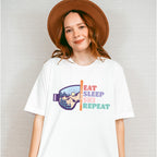 Eat Sleep Ski Repeat - Skiing Unisex Crewneck T-Shirt Sweatshirt Hoodie