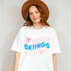 Skiings Heart Design - Skiing Unisex Crewneck T-Shirt Sweatshirt Hoodie