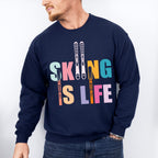 Skiing Is Life - Skiing Unisex Crewneck T-Shirt Sweatshirt Hoodie
