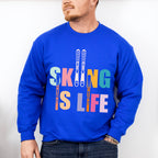 Skiing Is Life - Skiing Unisex Crewneck T-Shirt Sweatshirt Hoodie