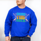 Skiing Is Always A Good Idea - Skiing Unisex Crewneck T-Shirt Sweatshirt Hoodie