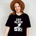Eat Sleep Ski - Skiing Unisex Crewneck T-Shirt Sweatshirt Hoodie