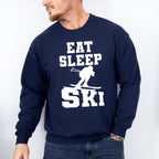 Eat Sleep Ski - Skiing Unisex Crewneck T-Shirt Sweatshirt Hoodie