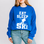 Eat Sleep Ski - Skiing Unisex Crewneck T-Shirt Sweatshirt Hoodie