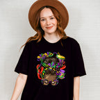 Mardi Gras Face Design - Mardi Gras Unisex Crewneck T-Shirt Sweatshirt Hoodie