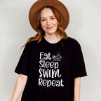 Eat Sleep Swim Repeat - Swimming Unisex Crewneck T-Shirt Sweatshirt Hoodie
