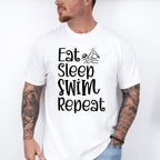 Eat Sleep Swim Repeat - Swimming Unisex Crewneck T-Shirt Sweatshirt Hoodie
