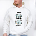 Inhale Exhale Elephant Design - Yoga Unisex Crewneck T-Shirt Sweatshirt Hoodie