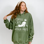Coffee Cats And Yoga Mats - Yoga Unisex Crewneck T-Shirt Sweatshirt Hoodie