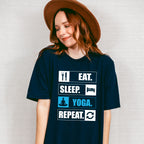 Eat Sleep Yoga Repeat - Yoga Unisex Crewneck T-Shirt Sweatshirt Hoodie