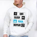 Eat Sleep Yoga Repeat - Yoga Unisex Crewneck T-Shirt Sweatshirt Hoodie