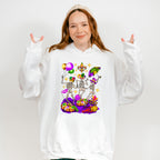 Funny Skeleton - Mardi Gras Unisex Crewneck T-Shirt Sweatshirt Hoodie