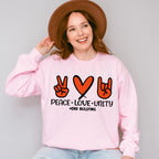 Peace Love Unity - Anti Bullying Unisex Crewneck T-Shirt Sweatshirt Hoodie